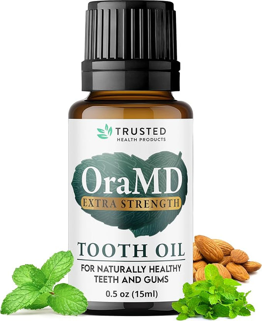OraMD 4-in-1 Extra Strength Tooth Oil - Clinically Tested Gum Disease Treatment, Gingivitis Treatment and Sensitive Teeth and Gums - All-Natural (1 Pack)