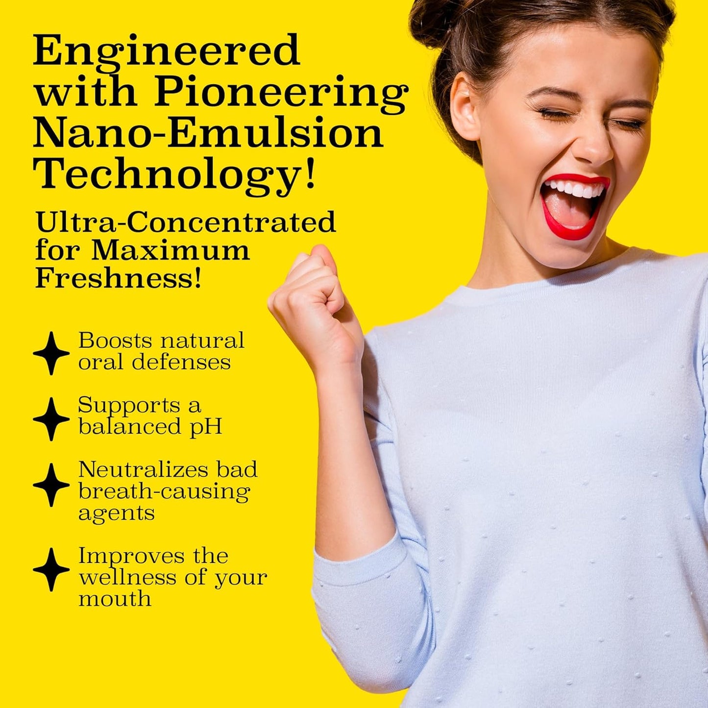 Twice Twice Oral Wellness Immunity Rinse - pH Balanced Mouthwash for Fresh Breath & Daily Oral Care, Alcohol-Free, Ultra Concentrated, Strong Mint Flavor, 3.4oz, 70 uses