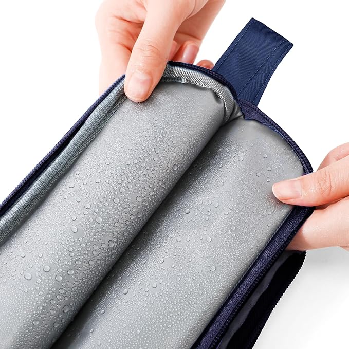 Dinosaur Kids Toiletry Bag for Boys, Travel Toiletry Bag for Little Young Boys Waterproof Hanging Wash Bag Toddler Traveling Toiletries, Navy