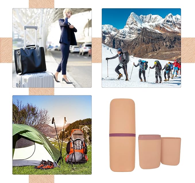 SietDESEO Travel Toothbrush Holder, Toothbrush Travel Case Portable Toothbrush Travel Container Travel Toothbrush & Toothpaste Holder for Camping School Business Trip Bathroom