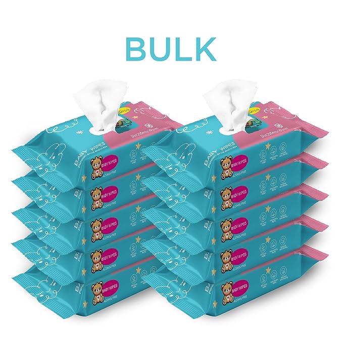 Ioly's Baby Wipes Unscented Wet Wipes 99% Water Based with Aloe Vera Fragrance Free Travel Pack 20 ct Hypoallergenic Water wipes for Sensitive Skin Toallitas Húmedas para Bebés Bulk Available