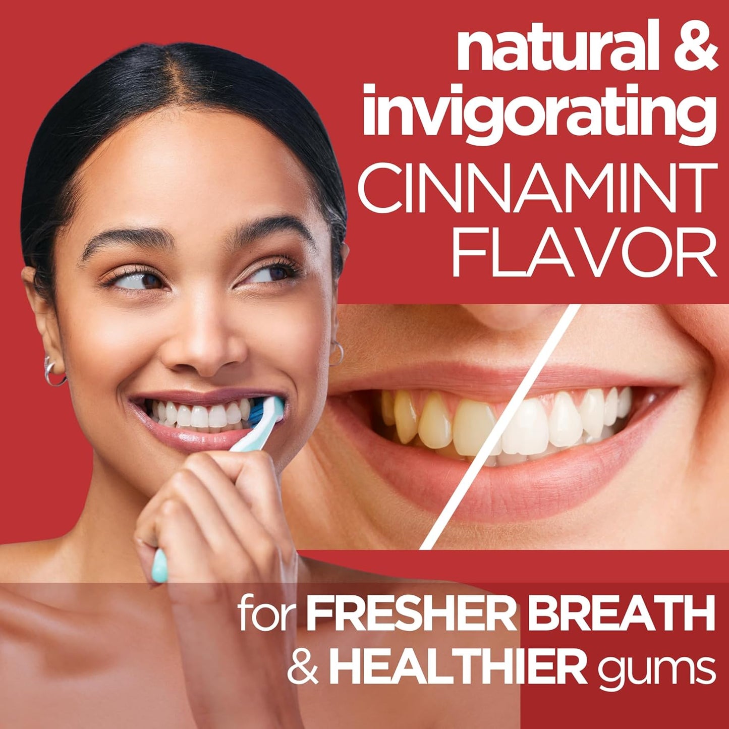 Wellnesse Hydroxyapatite Toothpaste – Fluoride Free for Sensitive Gums – Anti-Plaque, Remineralizing, Enamel Protection & Natural Whitening Toothpaste for Adults – Cinnamint Flavor - 4 oz