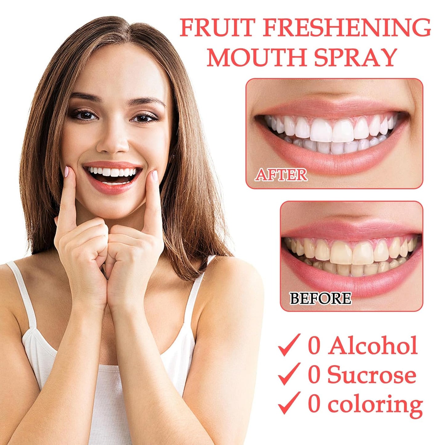 6 Count Breath Spray,Dry Mouth Spray,Breath Freshener,Peach,Grapes and Various Fruit Flavors 0.74 fl.oz/Bottle