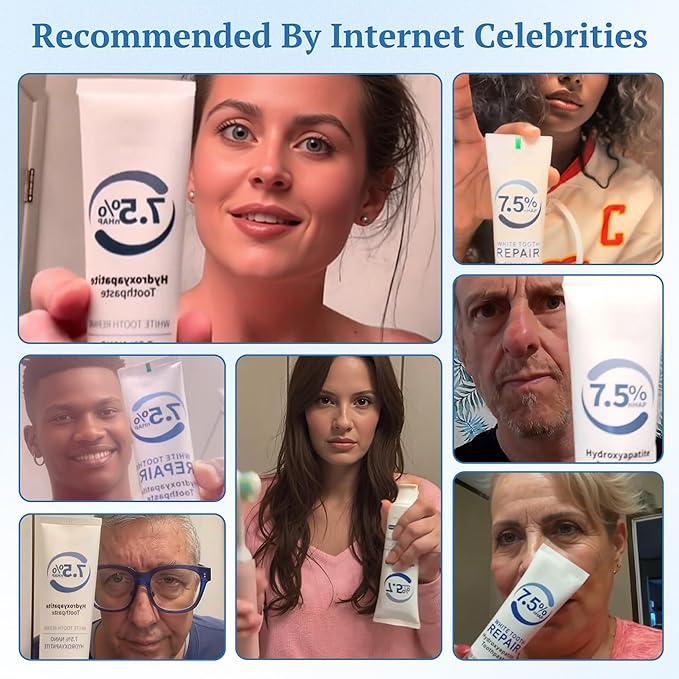 Hydroxyapatite Toothpaste, Nano Hydroxyapatite Toothpaste for Enamel Protection and Tooth Strengthening, Fresh Mint Flavor, Promotes Fresh Breath, Daily Use for Oral Health 2 Pack