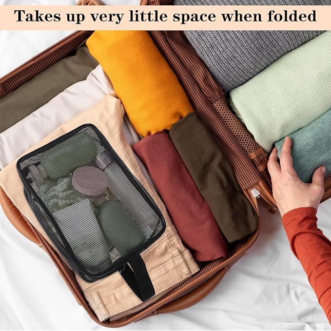 Mesh Shower Caddy Bag, Portable Rectangle Toiletry Bags Quick Dry Tote Bag with Zipper Toiletry Organizer Bags for Gym Travel Camping College Dorm Room Bathroom(9.8x4.3x6.3in)