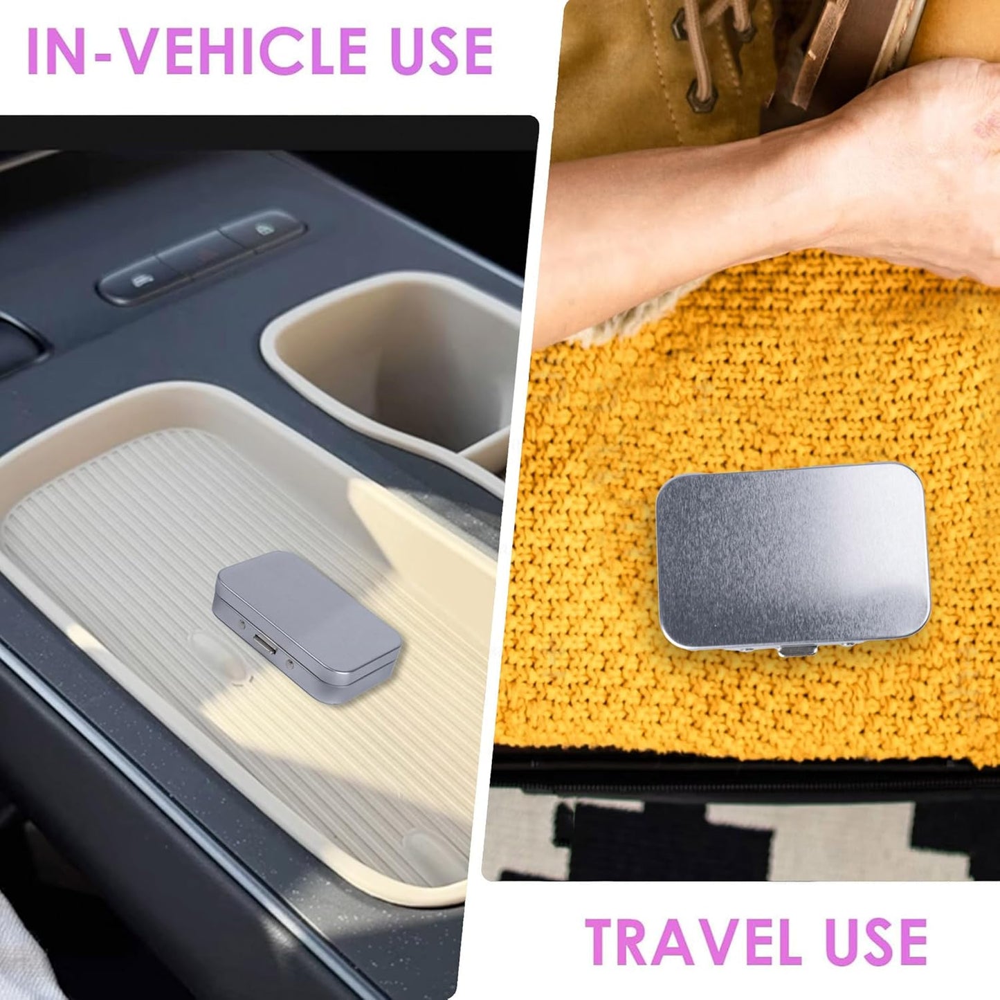 2Pack Dental Floss Portable Case,Refillable Portable Floss Pick Holder Container with Mirror,Small Floss Dispenser for Travel, Dates,Dinners and Hotels(Silver)