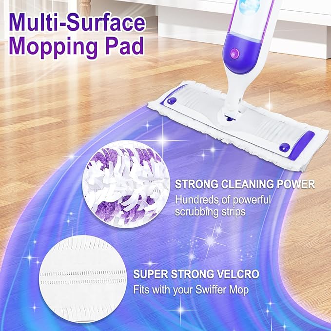 20 Count Power Mop Pads Refills for Swiffer Power Mop Pads,Compatible with Swiffer Power Mop Refills Replacement Disposable Power Mopping Pads Refills for Multi-Surface Floor Cleaning
