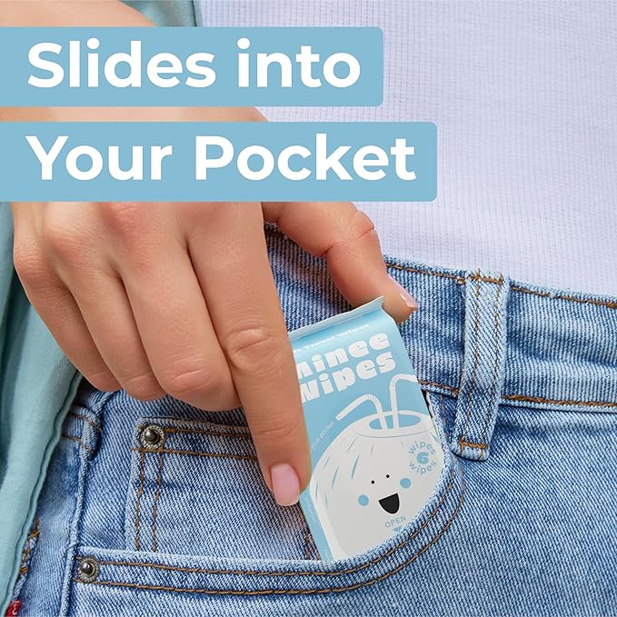 Impossibly Compact Travel Wipes - 99.5% Water - Safe for Sensitive Skin & Hypoallergenic, Resealable, Thick & Durable - For Adults, Kids & Baby Care - Coconut, 10 Pack Total 60 Wipes