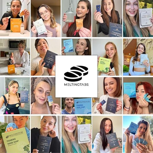 Foaming Hand Soap Refill Tablets - Bergamot Scent - Hand Wash Concentrate, Portable 10-Pack Travel Tablets