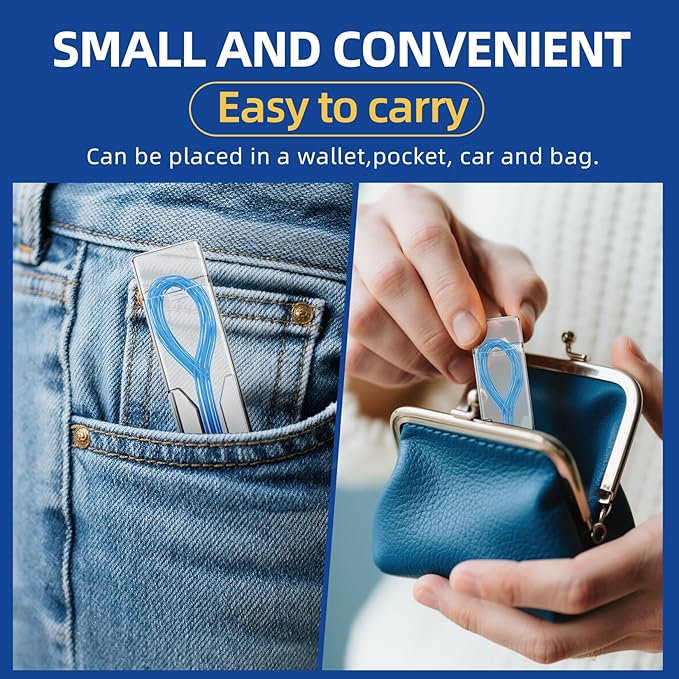 Floss Threaders | 420Count Dental Floss Threaders for Braces,Bridges,and Implants with Portable Travel Case | (6 Pack)