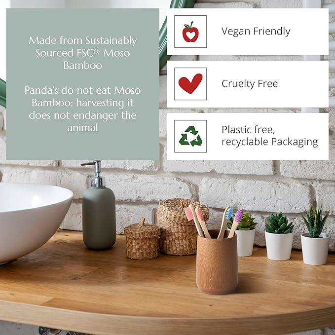 Wild & Stone | Organic Children's Bamboo Toothbrush | 4 Pack | Soft Fibre Bristles | 100% Biodegradable Handle | BPA Free | Vegan Eco Friendly Kids Toothbrushes (Aqua)