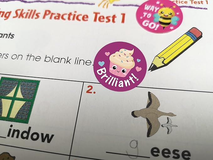 Gooji Small Reward Stickers for Kids, 1008 Pc. Sticker Pack for Teachers, Classroom, Small Motivational Class Supplies for Students, Boy Girl Toddler Good Job Incentive Behavior Preschool Kindergarten