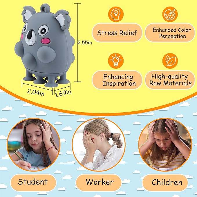 24 PCS Party Favors for Kids,3D Animal Pop Toys,Goodie Bags Stuffers for Kids,Pinata Stuffers Carnival Prizes,Fidget Toys Bulk,Prize for Classroom,Suction Toys for Toddlers