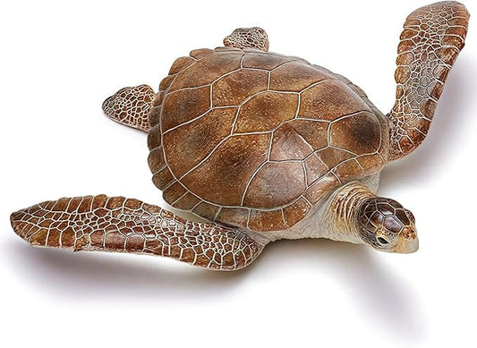 Gemini&Genius Sea Turtle Toys Sea Animal Action Figure, Sea Turtle Plastic Toy, Great for Kids Bath, Swimming, Beach Toys and Perfect Cake Coppers, Garden Decor (10 Inches)