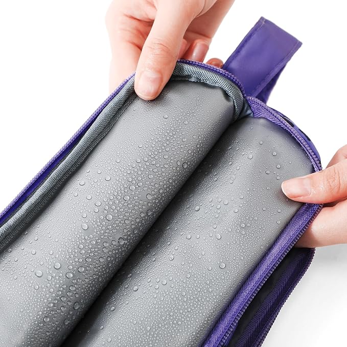 Kids Toiletry Bag for Girls, Travel Toiletry Bag for Little Young Girls Cosmetic Bag Makeup Bag Waterproof Hanging Wash Bag Toddler Toiletries, Leopard Purple