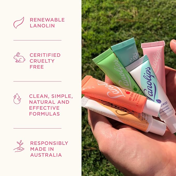 Lanolips Tinted Lip Balm - Enriched with Lanolin Oil for Shine & Hydration - Hydrating Tinted Lip Gloss Tube - Rose (12.5g / 0.44oz)