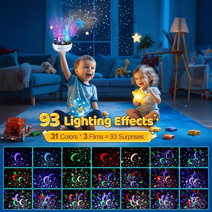 Dinosaur Toys for Kids 2-7, 【Remote+3 Films+93 Effects】 Dinosaur Toys for Kids 3-5, 【3 Timer+5 Brightness】 Baby Sensory Toys, Toddler Sensory Toy, Dinos Toys, 3 Year Boy Birthday Gifts