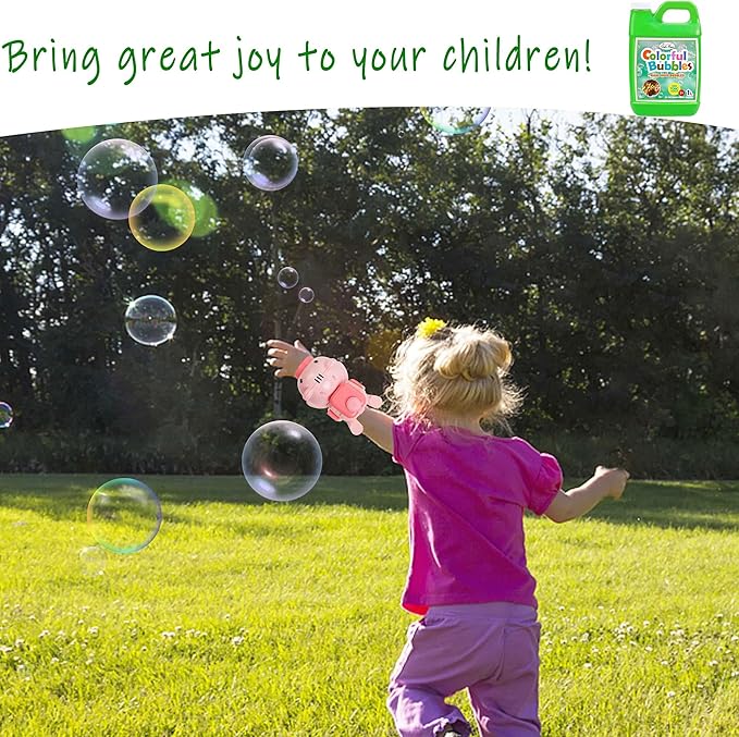 Lulu Home Bubble Concentrated Solution, 1 L/ 33.8 OZ Bubble Refill Solution for Kids Graduation Parties, Bubble Machine, Giant Bubble Wand, Bubble Blower Toys (Grass Green)