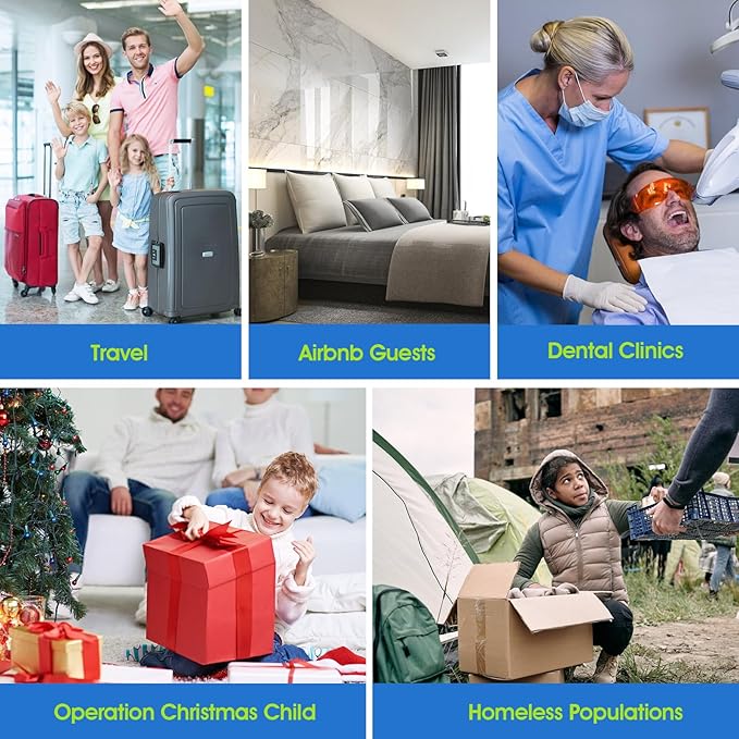 Homvle 48 Packs Disposable Toothbrushes with Toothpaste, Individually Wrapped Travel Toothbrush and Toothpaste Buld for Travel Size Toiletries, OCC, Airbnb, Dentist, Office/4 Colorful