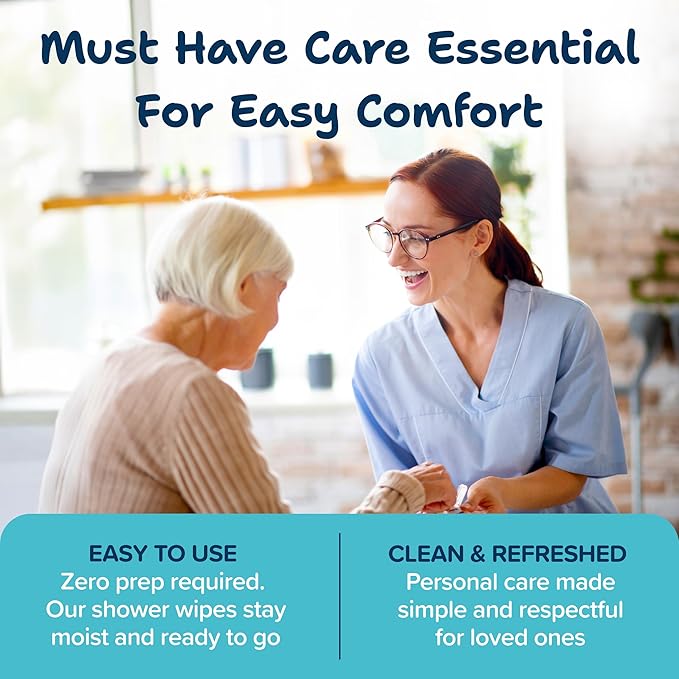 Body Wipes For Adults Bathing No Rinse 150pc XL - Ultra Thick Shower Travel Wipes For Personal Cleansing & Hygiene Essentials, Elderly Care, Incontinence Disposable Washcloths For Women Men