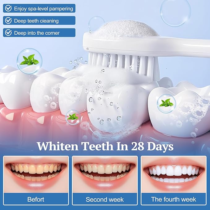 Hydroxyapatite Toothpaste, Nano Hydroxyapatite Toothpaste for Enamel Protection and Tooth Strengthening, Fresh Mint Flavor, Promotes Fresh Breath, Daily Use for Oral Health 3 Pack