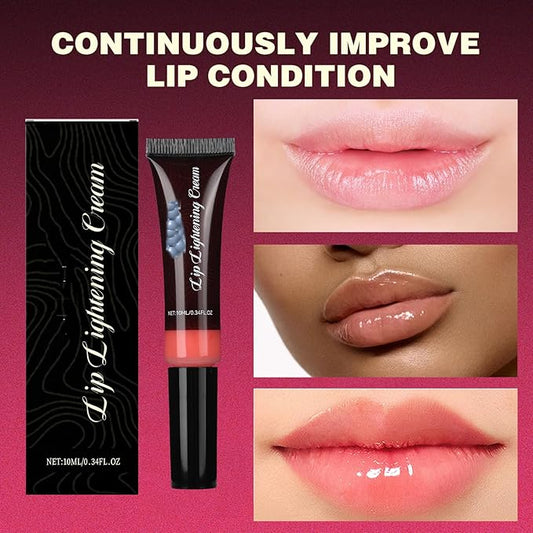 3 PCS Lip Lightening Cream for Dark Lips,Lip Lightener for Smokers and Non-Smokers,Brightening Lip Balm,Help fade lip discoloration,Deep Moisturizing,10ml/0.33fl.oz
