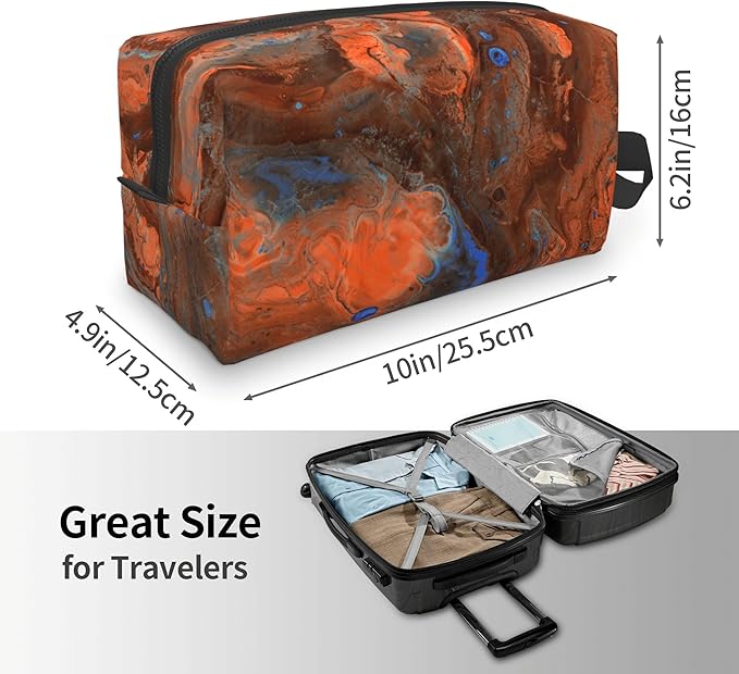 Marble Texture Toiletry Bag for Women Men Portable Travel Wash Bag Waterproof Gym Shaving Toiletries Cosmetic Organizer Bag, Shower Bathroom Toiletries Accessories Makeup Bag with Handle