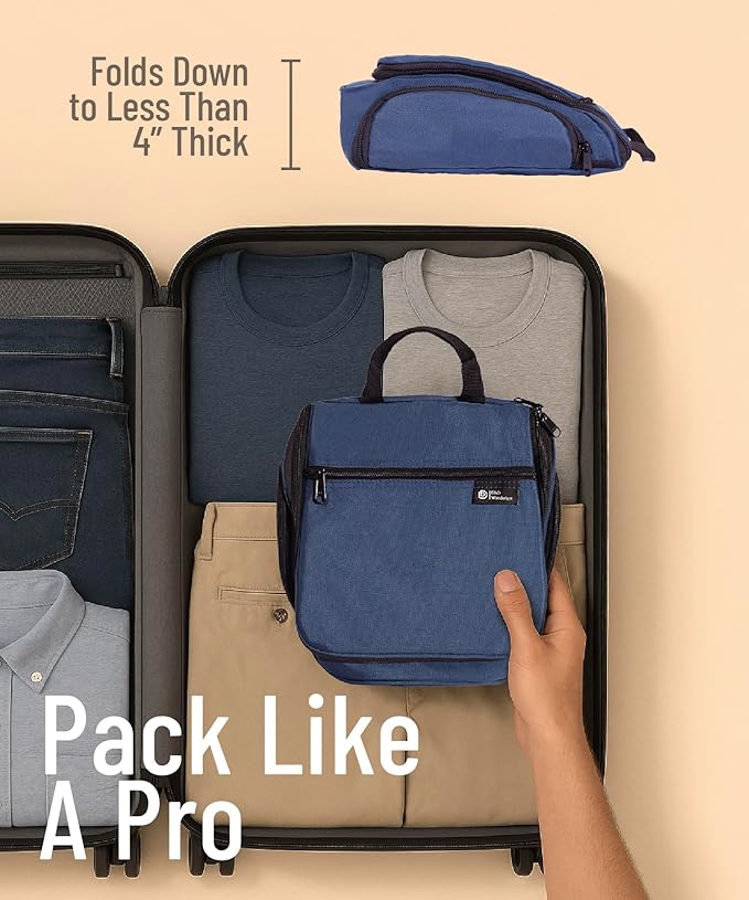 DD D&D Wanderlust D&D Hanging Travel Toiletry Bag for Men and Women – Cosmetics, Makeup and Toiletries Organizer Kit with 10 Compartments