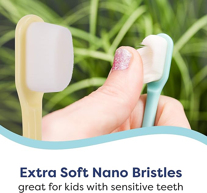 Nano Toothbrush for Sensitive Gums - Extra Soft, Perfect for Kids (4 Pack)
