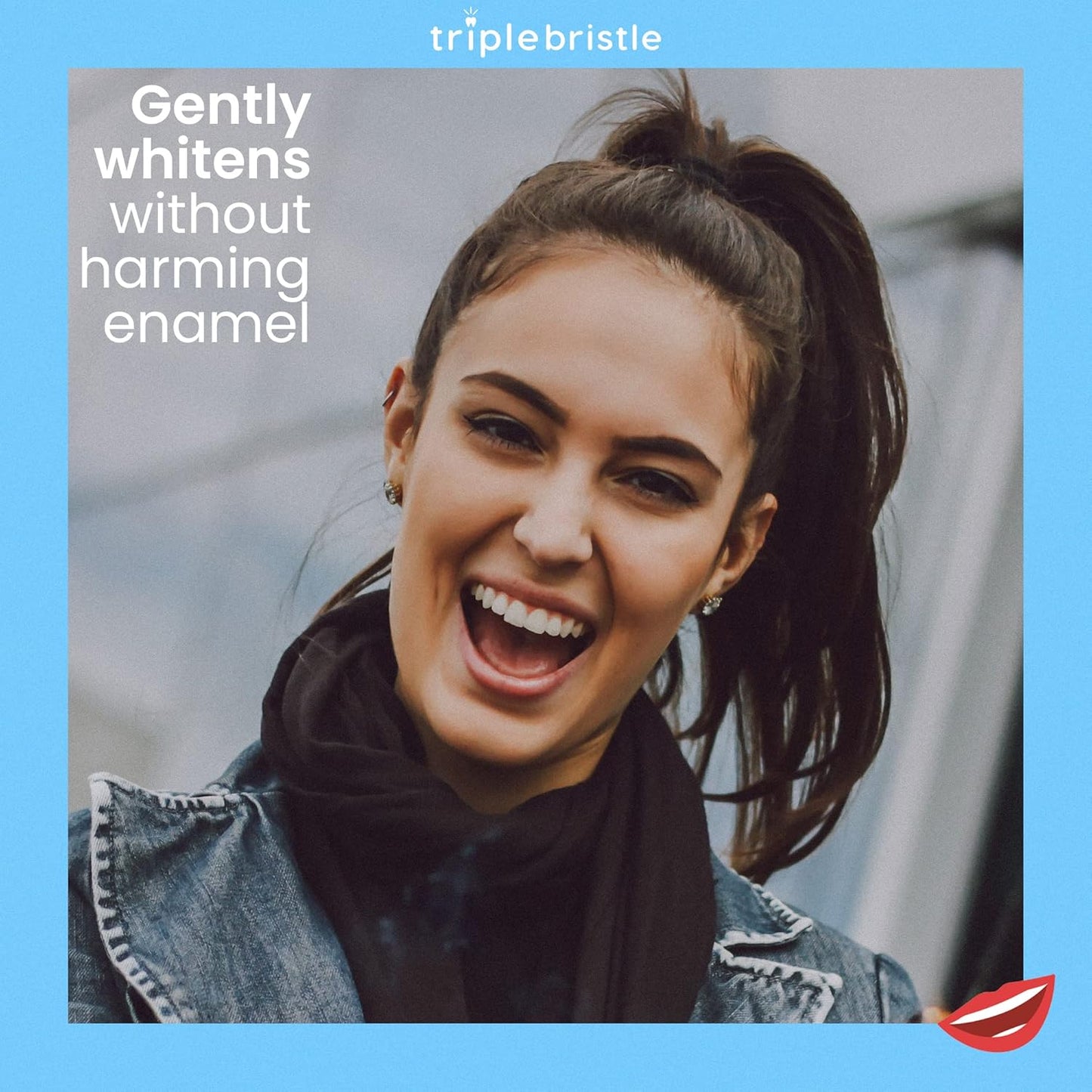 Triple Bristle Teeth Whitening Strips for Adults | Sensitive Teeth Friendly | 14 Teeth Strips Per Box | Whitening Strips Without Sensitivity | Mint + Coconut