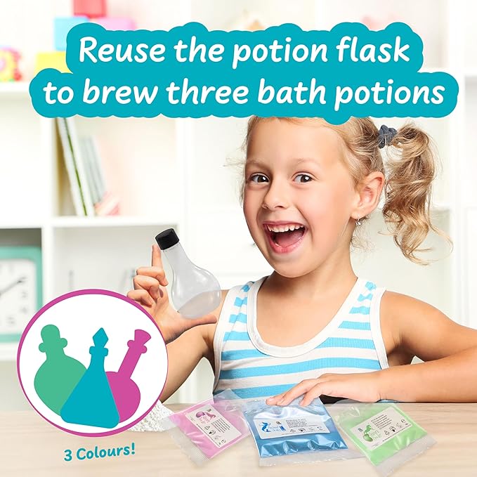 Science4you Bath Potions for Kids +6 – Potions Making Kit, Bath Bombs, Educational Science Kits: 3 Bath Experiments, Stem Toys, Cosmetic Gift Ideal to Birthday, Easter, Christmas for Girls Age 6 7 8+