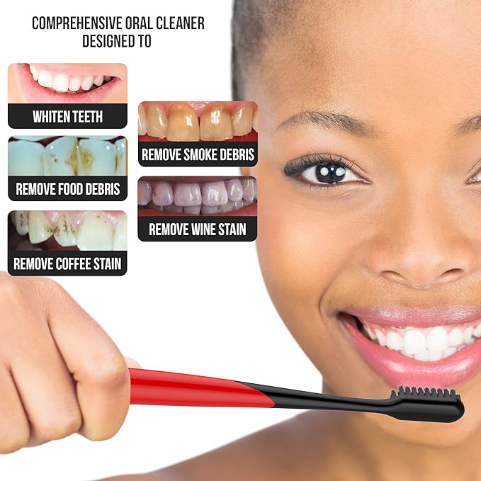 Soft Toothbrushes for Adults - Black Charcoal Toothbrush Ultra Soft for Sensitive Gums - Teeth Whitening Brush for Adults & Children [Extra Family Pack] Super Soft Tip Bristles (Colorful)