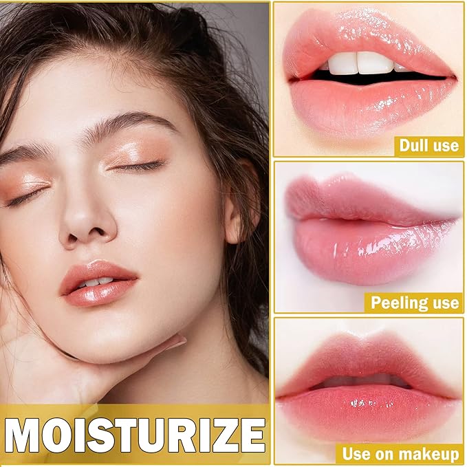 2PCS Bee Lip Balm Honey Pot Sleeping Mask - Silky Hydrating Overnight Lip Care Products - Strawberry & Honey