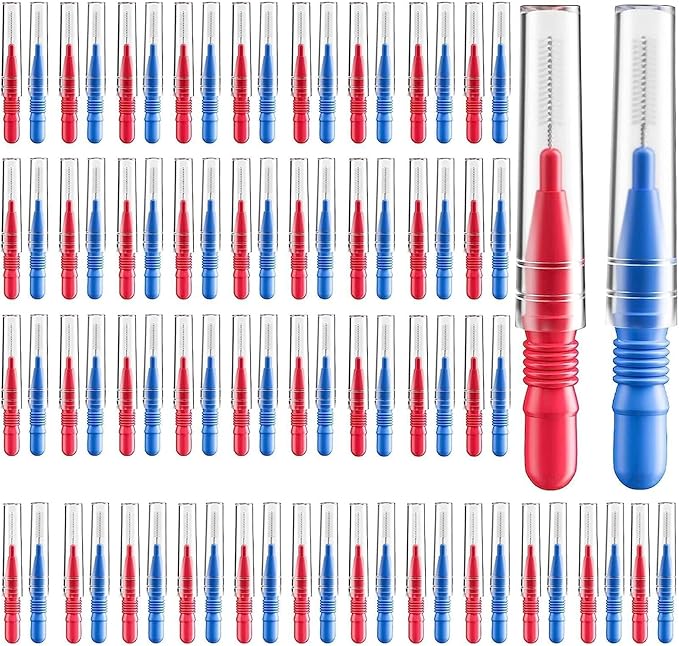 Interdental Brush,Toothpick Tooth Flossing Head Oral Dental Hygiene Brush, Braces Cleaning kit (2.5mm/3mm) 88 Count