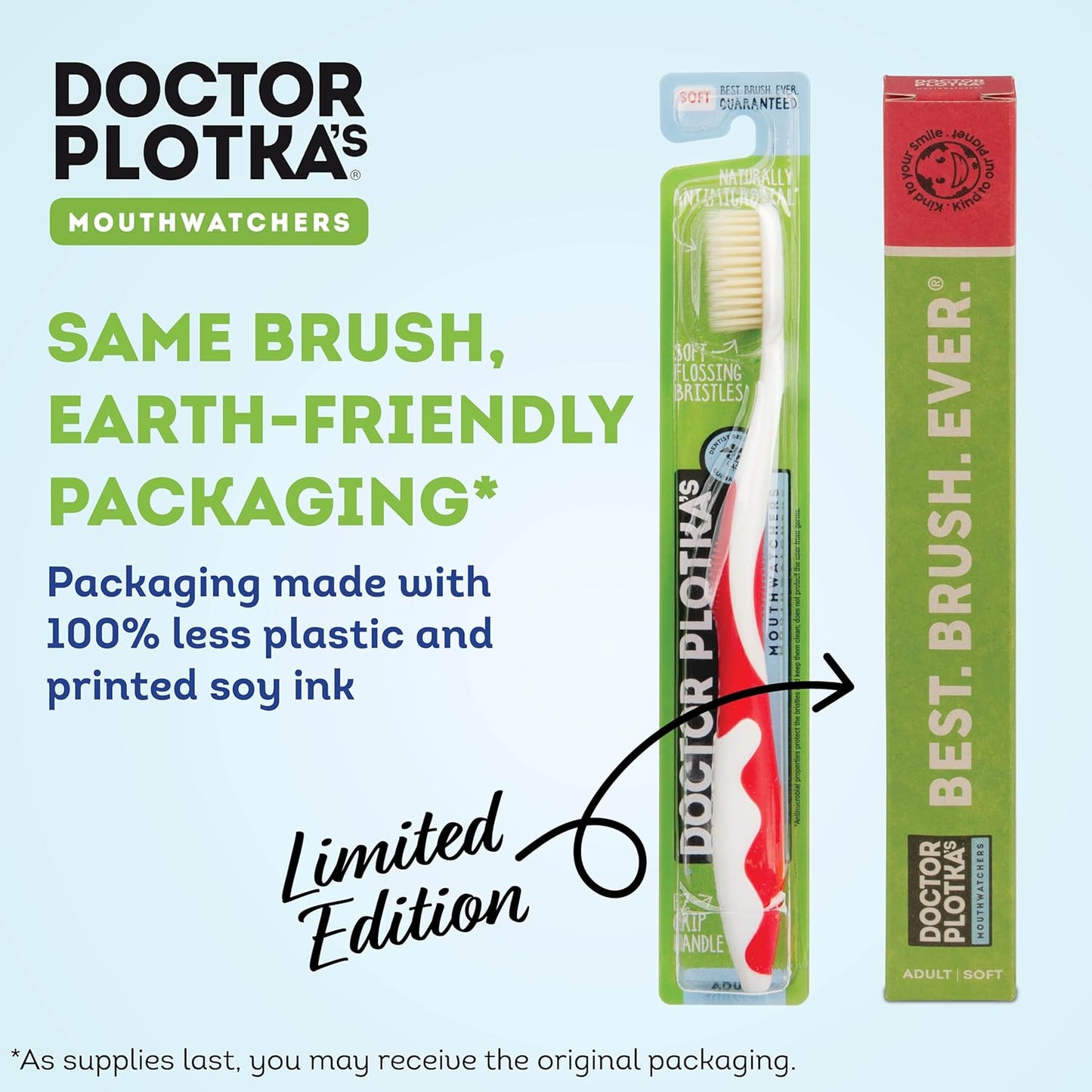 MOUTHWATCHERS Soft Flossing Toothbrushes for Adults, Bulk Pack of 12, Ultra Clean Manual Toothbrush Set for Sensitive Teeth & Gums, by Dr. Plotka, Assorted Colors