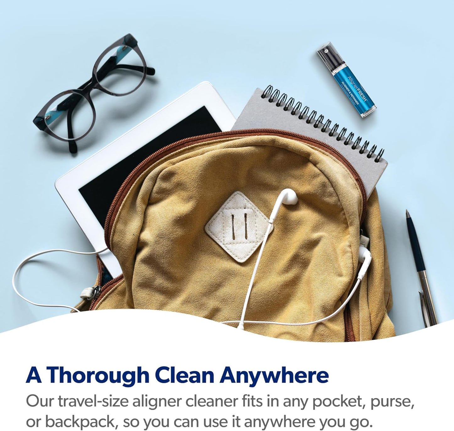 EverSmile AlignerFresh Cleaning Spray for Invisalign and All Clear Aligners and Retainers – On-the-Go Cleaning & Teeth Whitening, Kills Bacteria, Fights Bad Breath – Mint Flavor, 10ml (1 Pack)