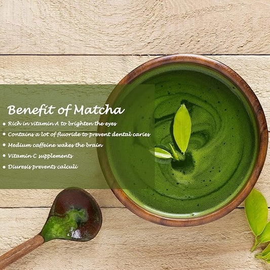 EILIN Organic Matcha Green Tea Powder - 113Gram 4OZ BIO Certified Japanese Culinary Grade for Baking Lattes Smoothies Ice Cream