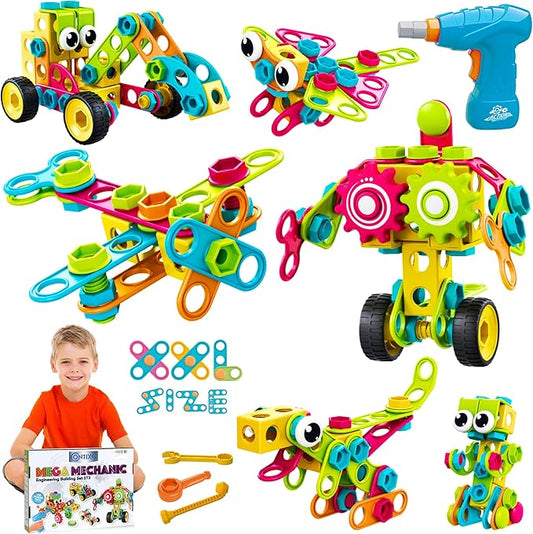 Contixo ST3 Kids Toys - 223 PCs 3D Building Blocks STEM Construction Playboards Creativity, Imagination, Recreational, Educational for Children Toddler, 3+ Year Old Boys and Girls