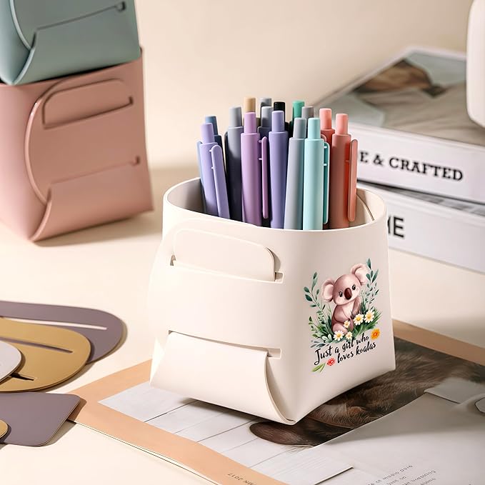 Koala Makeup Brush Holder, Decorative Desk Organizer for Jewelry Pen Pencil Glasses Storage, Koala Lovers Themed Gifts Stuff For Girls Teens Kids Women!