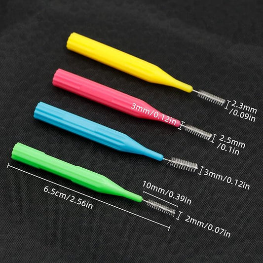 RAZOKO Interdental Brush, Toothpick Flossing Head,Easy Use Tooth Cleaning Tool (176 Count)(2mm/2.3mm/2.5mm/3mm)