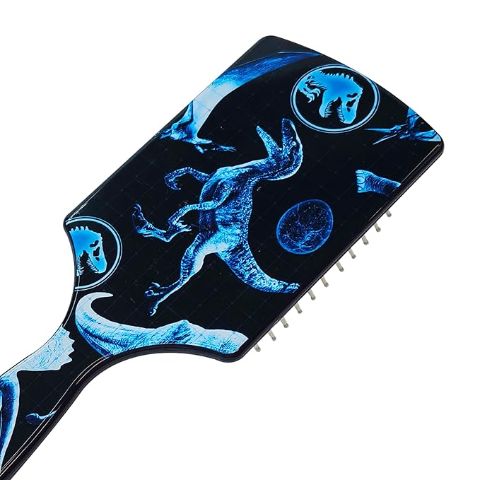 LUV HER Kids' Detangling Hair Brush - Fun Design with Jurassic World - Gentle on Wet & Dry Hair - Ideal for Kids Ages 3+ - Makes Hair Care Enjoyable and Simple