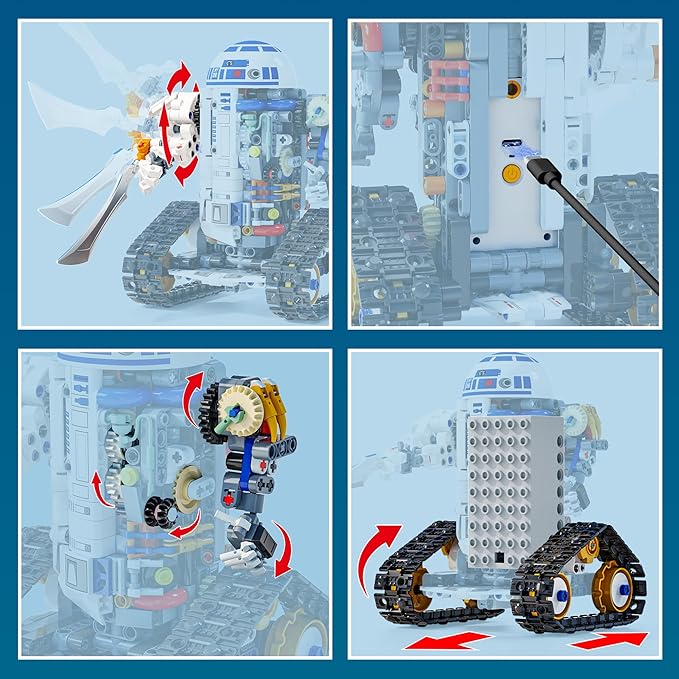 STEM RC Robot Building Kit - 3 in 1 APP & Remote Control Robotics for Kids Ages 8-12, DIY Educational Toy Programming & Science Project Kit, Birthday Gifts for Boys Girls