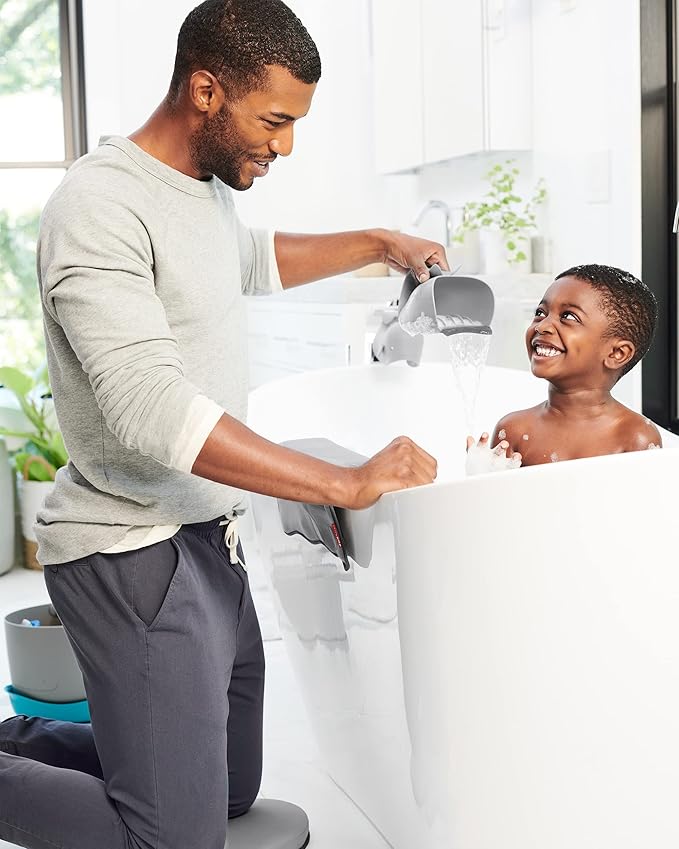 Skip Hop Baby Bath Rinse Cup MOBY Tear-free Waterfall Rinser Grey Age 0+