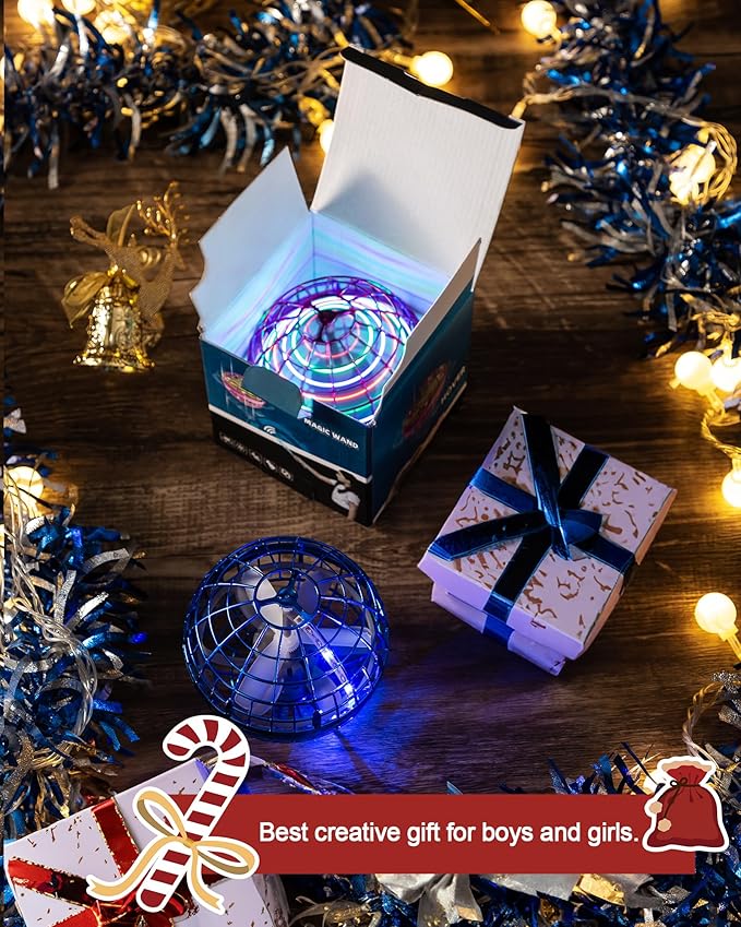 2025 Latest Cool Boys Toys Flying Orb Ball Toys for Ages 8-13 Hand Controlled Boomerang Hover Balls Mini Drone Flying Spinner UFO Magic Ball Christmas Birthday Gifts for Boys Girls