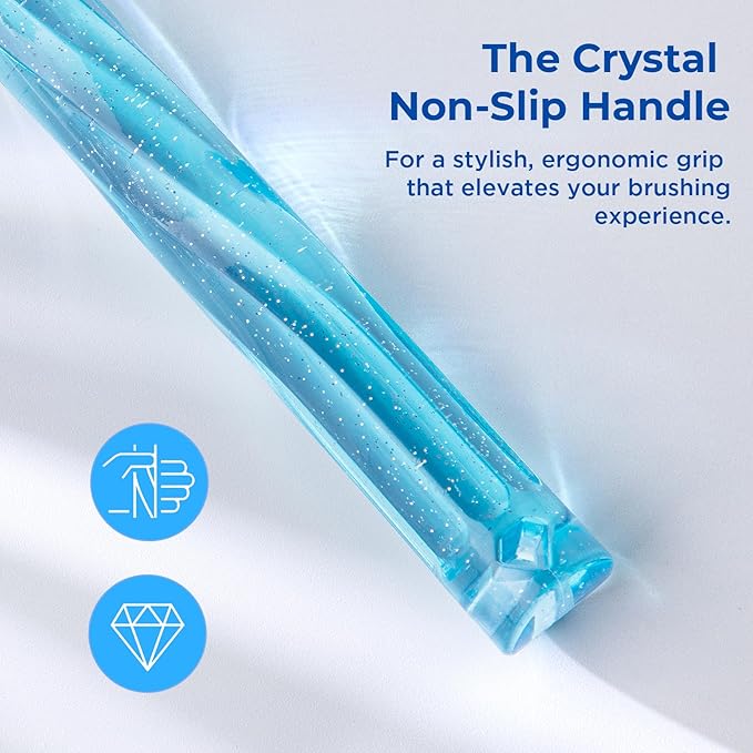 Soft Bristle Toothbrush, Micro Nano Flossing Toothbrushes with Multi-Layered Shaped Bristles for Whiten Teeth and Removes Plaque, Designed for Sensitive Teeth & Gums-Black Head