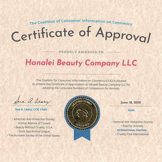 Hanalei Lip Balm & Moisturizer – Natural Kukui Oil & Beeswax for Hydrating, Soothing & Repairing Dry, Chapped Lips – Long-Lasting Care – Softens, Nourishes & Protects – Coconut Pear Flavor