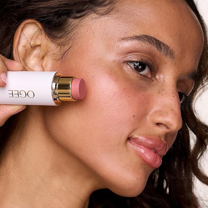 Ogee Twilight Bloom - Pink Diamond Face Stick & Cosmo Lip Gloss Duo - Limited Edition Holiday Makeup Gift Set - Certified Organic & Skincare-Infused