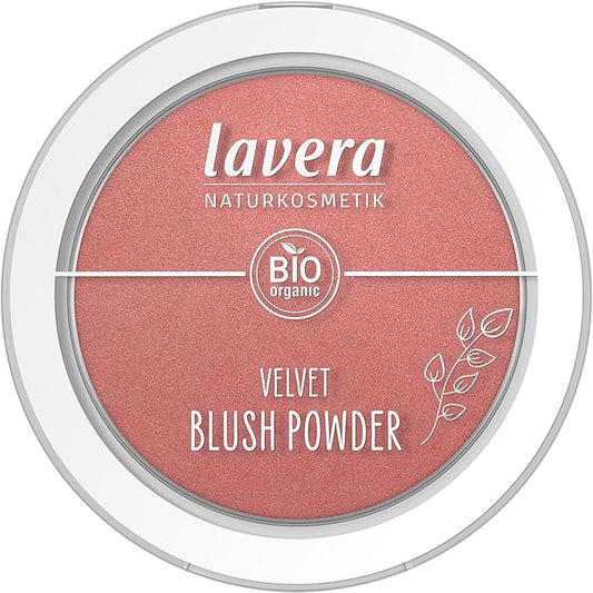 lavera Velvet Blush Powder - Pink Orchid 02 - pink - almond oil & vitamin E - shimmering - velvety texture (1 x 5g)