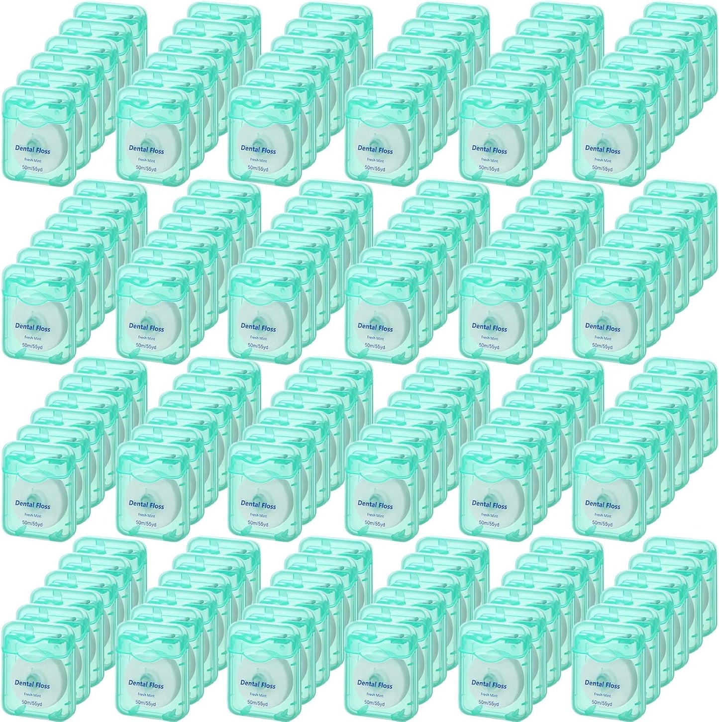 Honeydak 150 Pack Dental Floss Bulk Mint Flavored Floss 50m Each Travel Dental Floss Oral Care for Teeth and Gum Protection(Green)