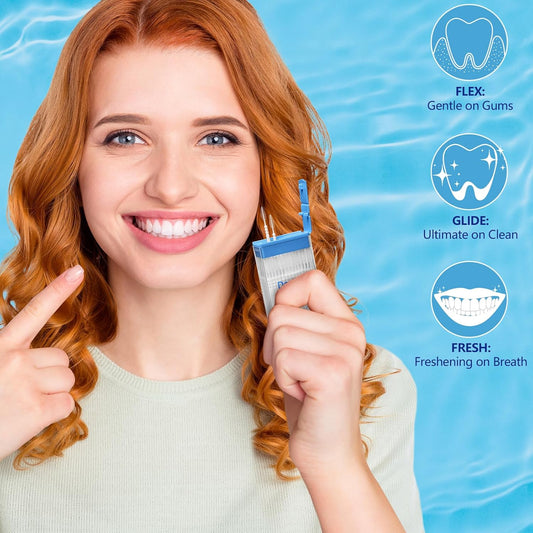 Brushpicks Interdental Toothpicks,Soft Bristle Dental Floss Picks Toothpicks,Helps Removes Plaque and Debris Between Your Teeth 600PCS (Pack of 5)